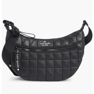 Kate Spade Black Nylon Quilted Camden Crossbody Sling Bag